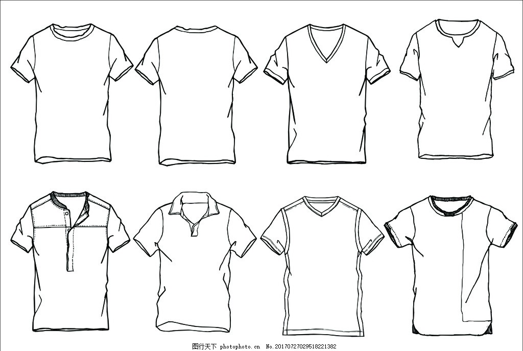 T恤矢量图 时尚与创意的日常艺术